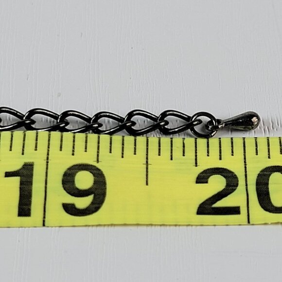 Birch Hill Genuine Crystal Station Necklace 19.5 Inch Gold & Silver Tone New - Picture 5 of 6